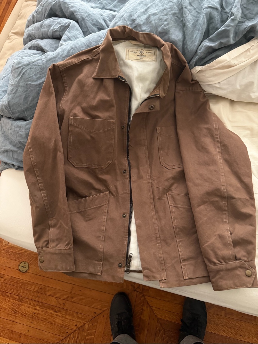 Rogue Territory Brown Infantry Jacket // Lined Brown Canvas